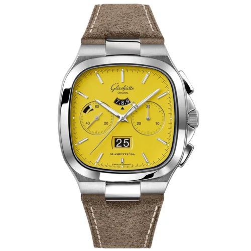 Seventies Chronograph Panorama Date Yellow / Nubuck / Folding