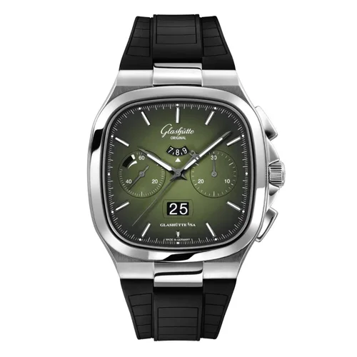 Seventies Chronograph Panorama Date Green / Rubber - Folding