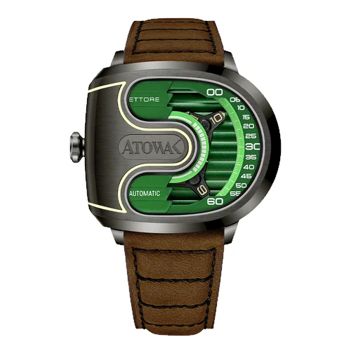 Atowak ETTORE ATOWAK-ETTORE-DRIFT-4-ARM-WANDERING-HOUR-DARK-GREEN-WATCH