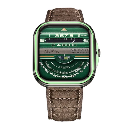 Atowak Windows ATOWAK-WINDOW-PRO-GREEN-DIAL-CLASSIC-MANS-AUTOMATIC-WATCH, 22 mm lug width