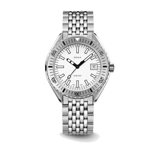 Doxa SUB 200 Sub 200 Whitepearl, 19 mm lug width