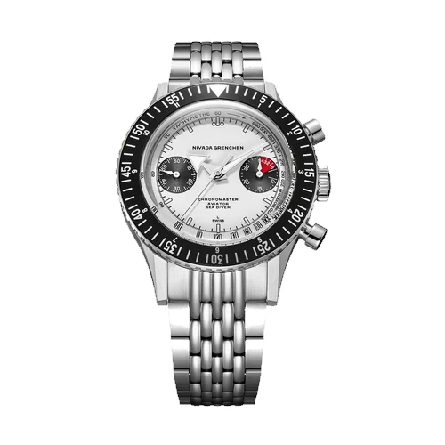Nivada Grenchen WHITE WHITE-PANDA-INTERBEZEL-38MM — montre