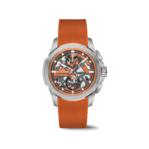 Norqain Independence Independence Skeleton Chrono 42mm Orange — Uhr