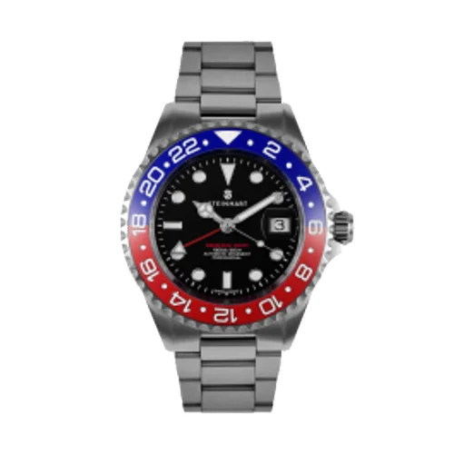 Steinhart Ocean Ocean One GMT BLUE-RED Ceramic Diver´s watch with classic analog display — montre