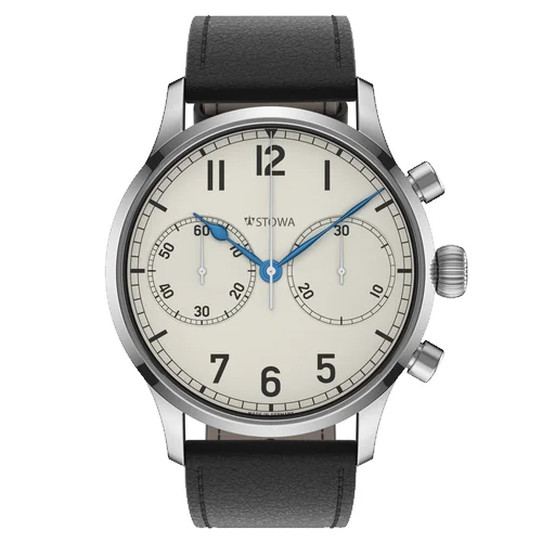 Stowa Marine Marine Classic Chrono leather strap black (hand stitched) — orologio