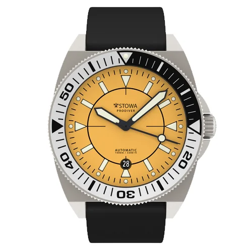 Stowa Prodiver Prodiver color automatik basic orange rubber strap black, 22 mm lug width