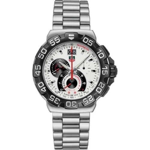 Formula 1 Quartz Chronograph Big Date 44 Stainless Steel / White / Bracelet — reloj