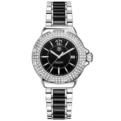 Formula 1 Quartz 37 Stainless Steel / Diamond / Black / Bracelet — montre